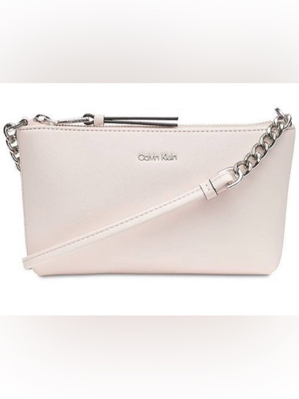 Calvin Klein Light Pink Crossbody Bag with Sleek Strap